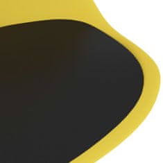 Vidaxl 5-dielna jedálenská súprava, žltá a čierna