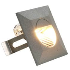 Vidaxl Vonkajšie nástenné LED svetlá 6 ks, 5 W, strieborné, štvorcové