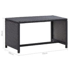 Vidaxl Konferenčný stolík čierny 70x40x38 cm polyratan