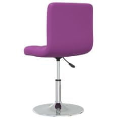 Vidaxl Jedálenská stolička fialová umelá koža
