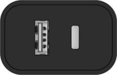 ColorWay 1x USB a 1x USB-C/ sieťová nabíjačka/ 20W/ 100V-240V/ Čierna