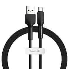 BASEUS Odolný kábel USB – USB typu C 3 A 1 m 480 Mb/s čierny (CATGJ-01)