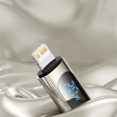 BASEUS USB Type C - Lightning 20W rýchlonabíjací dátový kábel Power Delivery s displejom s meračom výkonu 1m