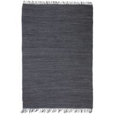 Vidaxl Ručne tkaný koberec Chindi, bavlna 160x230 cm, antracitový