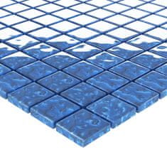 Vidaxl Mozaikové dlaždice 22 ks, modré 30x30 cm, sklo