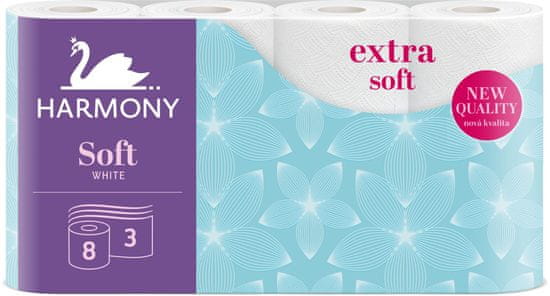 Harmony Toaletný papier Soft 3-vrstvový 7 x 8 kotúčov