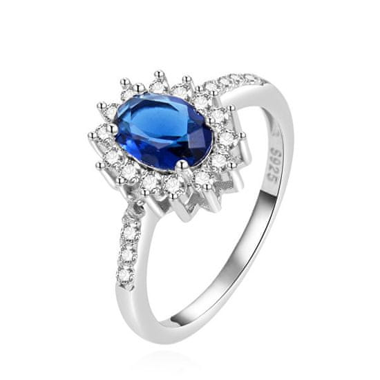 Beneto Strieborný zásnubný prsteň á la vojvodkyňa Kate AGG267