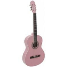 Dimavery AC-303, klasická gitara 4/4, ružová