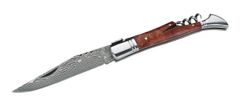 Herbertz 231712 vreckový nôž 9,7 cm, damašek, drevo Quince, nerez, vývrtka