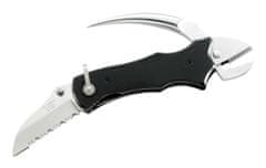 Herbertz 840810 námornícky nôž 5,5 cm, nerezová oceľ, hliník, čierna, nylonové puzdro