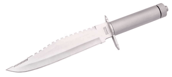Herbertz 100022 nôž na prežitie 21,9 cm, hliník, kožené puzdro