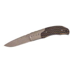 Herbertz 574811 vreckový nôž 7,5 cm, damašek, drevo Pakka