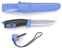 13572 Companion Spark Blue vonkajší nôž 10,4 cm, modro-čierna, TPE, puzdro, s kresadlom