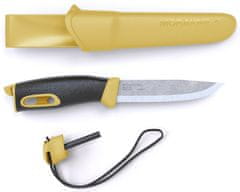 13573 Companion Spark Yellow vonkajší nôž 10,4 cm, žlto-čierna, TPE, puzdro, s kresadlom