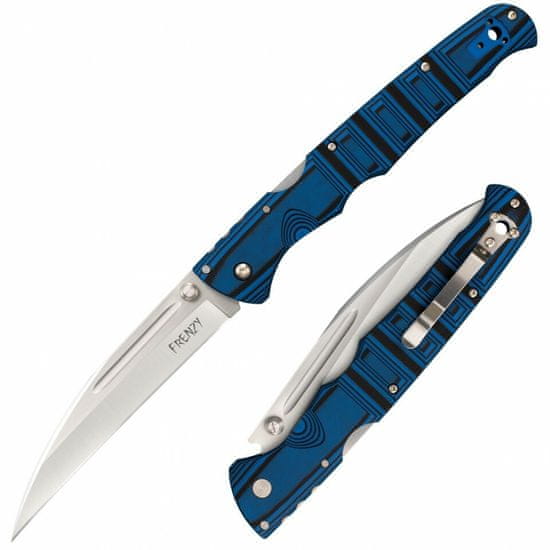 Cold Steel 62P2A Frenzy II (Blue & Black) vreckový nôž 14 cm, čierno-modrá, G10