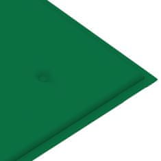 Petromila vidaXL Záhradná lavička a zelená podložka 112 cm teakový masív