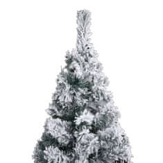 Vidaxl Úzky vianočný stromček s LED a sadou gulí zelený 240 cm