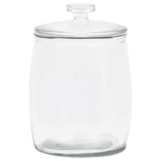 Vidaxl Skladovacie sklenené poháre s viečkami 4 ks 8000 ml