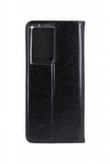 FORCELL Púzdro Samsung S21 Ultra flipové glitter čierne 61584