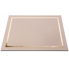 Pinetti VENERE obdĺžnikové prestieranie so zlatým rámčekom, 50 x 39 cm, sivobéžové
