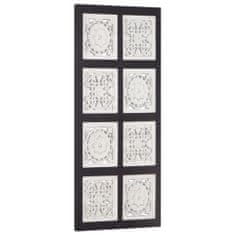 Vidaxl Ručne vyrezávaný nástenný panel MDF 40x80x1,5 cm čierny a biely