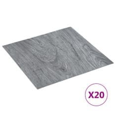 Vidaxl Samolepiace podlahové dosky 20 ks PVC 1,86 m2 bledosivé