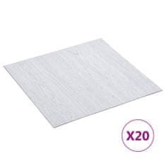 Vidaxl Samolepiace podlahové dosky 20 ks PVC 1,86 m2 biele