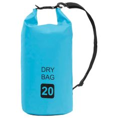 Vidaxl Suchá taška modrá 20 l PVC