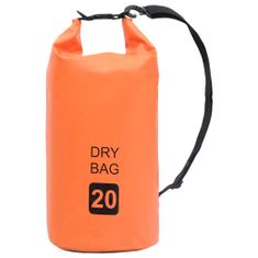 Vidaxl Suchá taška oranžová 20 l PVC