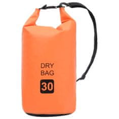 Vidaxl Suchá taška oranžová 30 l PVC