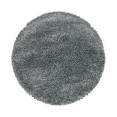 Ayyildiz Kusový koberec Fluffy Shaggy 3500 light grey kruh 80x80 (priemer) kruh