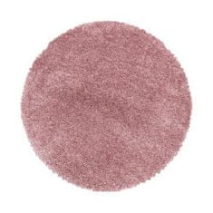 Ayyildiz Kusový koberec Fluffy Shaggy 3500 rose kruh 80x80 (priemer) kruh