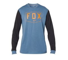 FOX tričko Shield Ls Tech blue steel vel. S