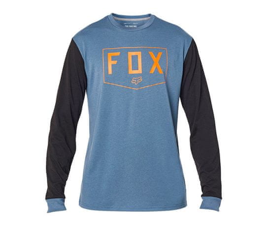 FOX tričko Shield Ls Tech blue steel