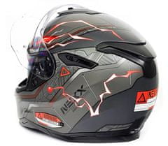 Nexx helma SX.100 Gigabot grey/red MT vel. S