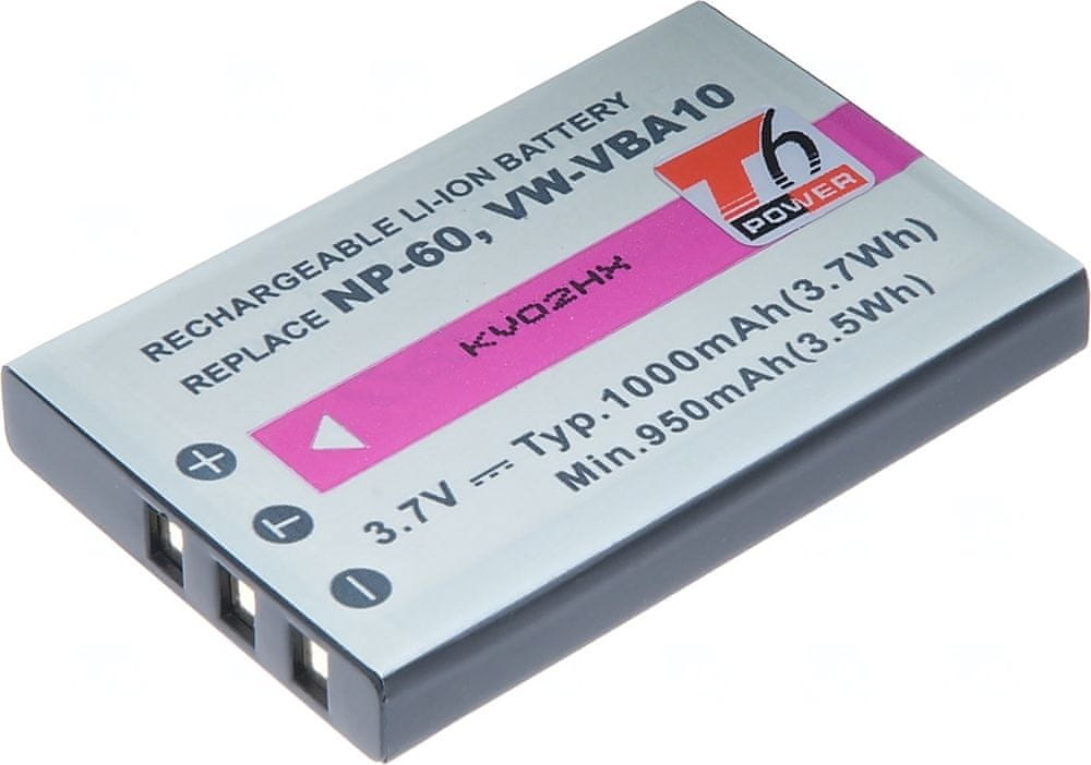 Batéria T6 Power pre Yaesu VX-2E, Li-Ion, 3,7 V, 1000 mAh (3,7 Wh), čierna