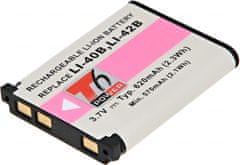 Batéria T6 Power pre digitálny fotoaparát Olympus NP-45S, Li-Ion, 3,7 V, 620 mAh (2,3 Wh), čierna