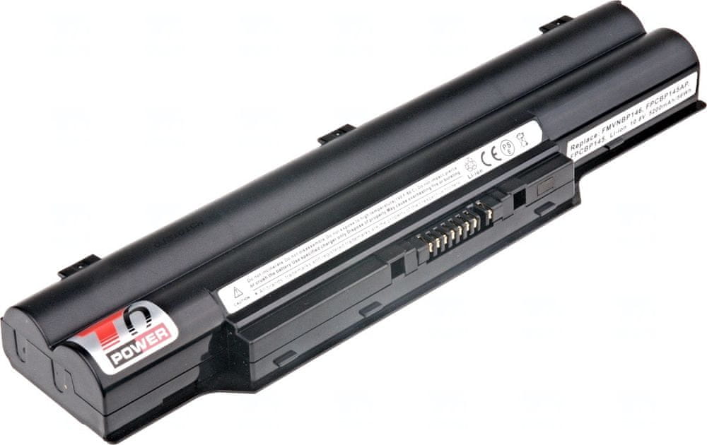 T6 power Batéria pre Fujitsu Siemens LifeBook P702, Li-Ion, 10,8 V, 5200 mAh (56 Wh), čierna