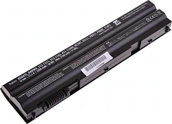 T6 power Batéria pre Dell Latitude E6440, Li-Ion, 11,1 V, 5200 mAh (58 Wh), čierna