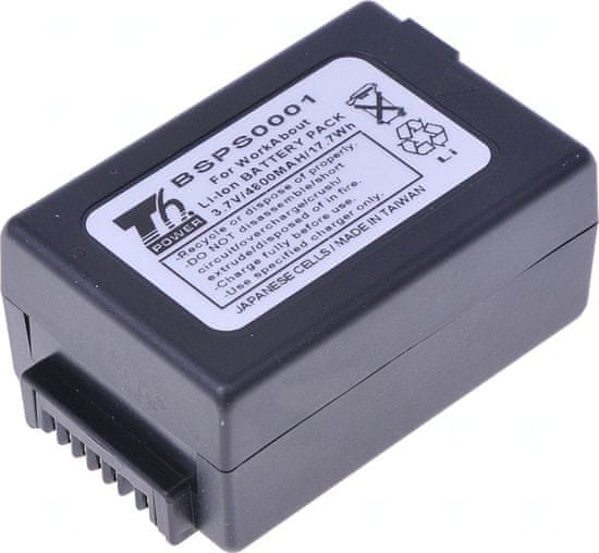T6 power Batéria pre skener čiarových kódov Psion Teklogix WA3026, Li-Ion, 3,7 V, 4800 mAh (17,7 Wh), čierna