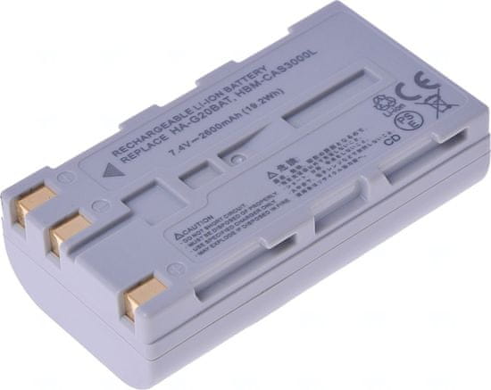 T6 power Batéria pre skener čiarových kódov Casio HBM-CAS3000L, Li-Ion, 7,4 V, 2600 mAh (19,2 Wh), šedá