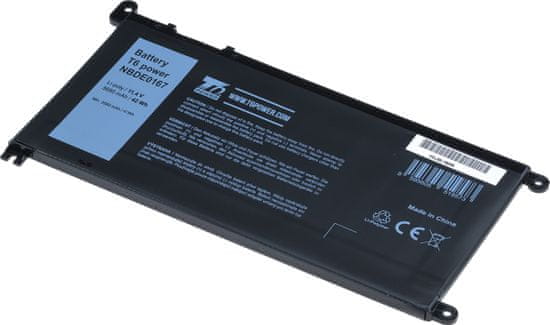 T6 power Batéria pre notebook Dell FDRHM, Li-Ion, 11,4 V, 3680 mAh (42 Wh), čierna