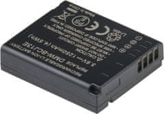 Batéria T6 Power pre Panasonic Lumix DMC-LX5, Li-Ion, 3,6 V, 1250 mAh (4,5 Wh), čierna