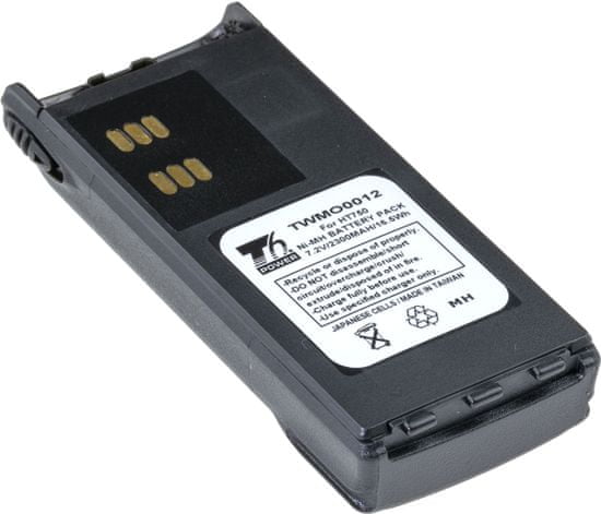 Batéria T6 Power pre ručný vysielač Motorola HNN9009, Ni-MH, 7,2 V, 2300 mAh (16,5 Wh), čierna