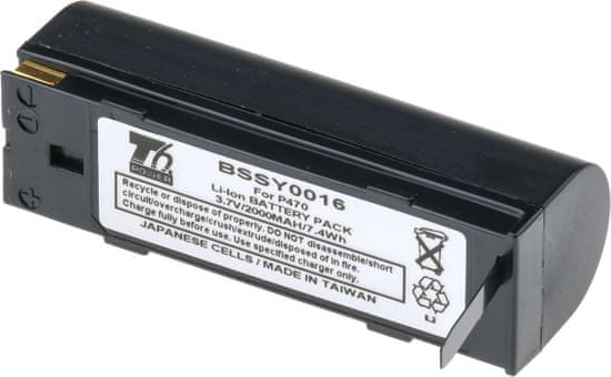 T6 power Batéria pre skener čiarových kódov Symbol 50-14200-003, Li-Ion, 3,7 V, 2000 mAh (7,4 Wh), čierna