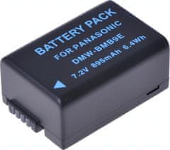 Batéria T6 Power pre digitálny fotoaparát Panasonic DMW-BMB9E, Li-Ion, 7,2 V, 895 mAh (6,4 Wh), čierna