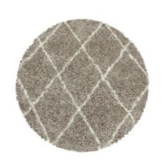 Ayyildiz Kusový koberec Alvor Shaggy 3401 beige kruh 80x80 (priemer) kruh