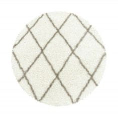Ayyildiz Kusový koberec Alvor Shaggy 3401 cream kruh 80x80 (priemer) kruh