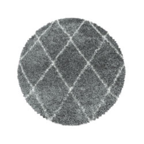 Ayyildiz Kusový koberec Alvor Shaggy 3401 grey kruh