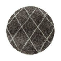 Ayyildiz Kusový koberec Alvor Shaggy 3401 taupe kruh 80x80 (priemer) kruh